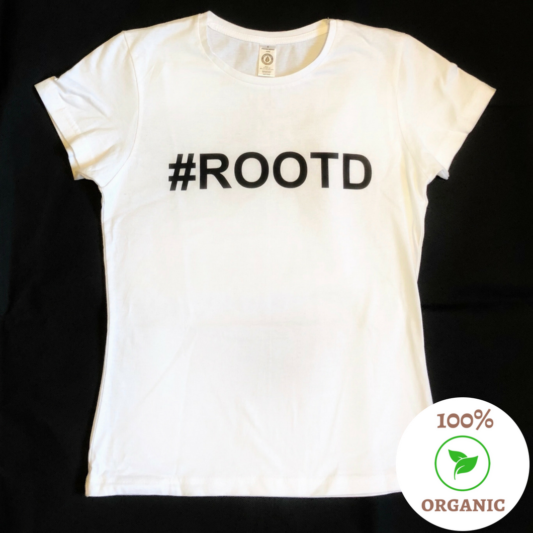 Organic '#ROOTD' Slogan Tee